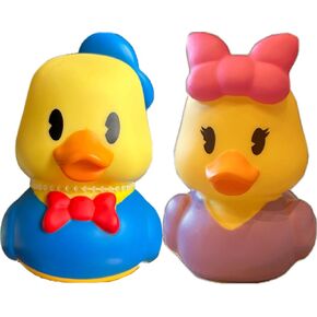 Just Play Rubber Ducks Collection, Donald The Duck and Daisy, 3" Bath Toys
