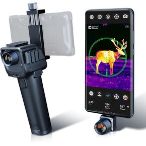 T2 Max Android Thermal Night Vision Monocular, 15mm Thermal Scope for Phone, See 1500 Yards, Thermal Scope for Hunting and Wilderness Rescue (Not for iOS)