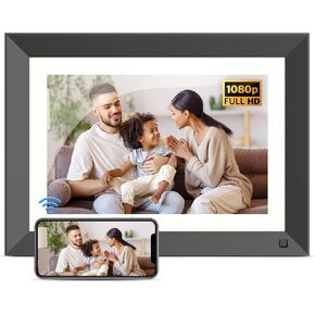 Smart Digital Frame 10.1" WiFi-Digital-Picture-Frames - 1280x800 IPS Touch Screen, Motion Sensor, Auto Rotate, Slideshow, 16GB, Share Photos Video via APP or Email, Free Cloud, Gift for Family Friends