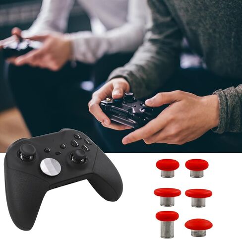 عصا إبهام معدنية بديلة 6 في 1 لوحدات تحكم Xbox Elite Series 2، عصا إبهام لوحدات تحكم Elite Series 2 الأساسية، عصا إبهام بديلة لوحدة تحكم Elite Series 2 (أسود) in Saudi Arabia