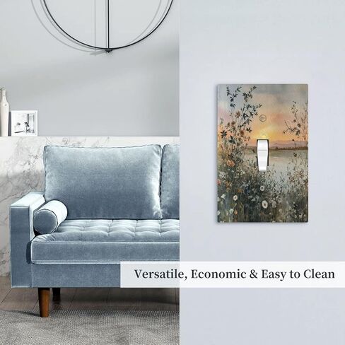 Decorative Light Switch Cover Plate Sunset Plants Flower Daisy Nature Lakescape 1 Gang Wall Plate Cover Single Toggle Switch Plate Covers Jumbo Electrical Switchplate Receptacle Faceplate in Saudi Arabia
