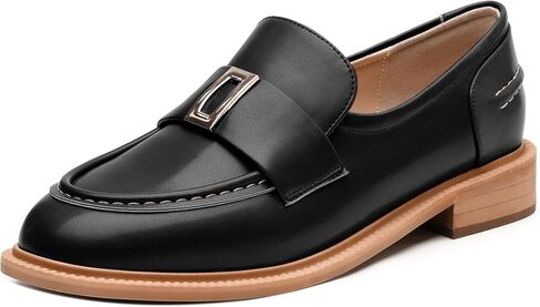 SKYSTERRY Loafers for Women Penny Loafers with Round Toe Low Chunky Block Heels Comfortable Women Loafers Shoes for Work Party Dating Shopping in Saudi Arabia