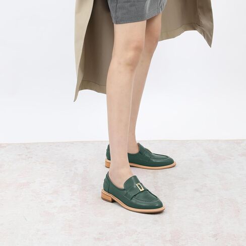 SKYSTERRY Loafers for Women Penny Loafers with Round Toe Low Chunky Block Heels Comfortable Women Loafers Shoes for Work Party Dating Shopping in Saudi Arabia