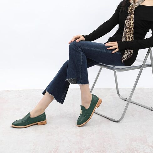 SKYSTERRY Loafers for Women Penny Loafers with Round Toe Low Chunky Block Heels Comfortable Women Loafers Shoes for Work Party Dating Shopping in Saudi Arabia