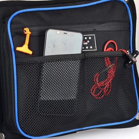 RZR 1680D Rear Door Bags, Passenger and Driver Side Storage Bag Set with Knee Pad Compatible with 2014-2019 Polaris RZR 4 900, XP4 1000, 4 Door Turbo (Orange Piping) in Saudi Arabia