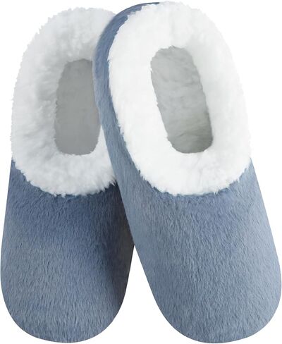 Snoozies Butter Soft House Slippers for Women, Cozy Sherpa-Lined Slipper Socks for Women Soft Sole Non-Skid Machine Washable in Saudi Arabia