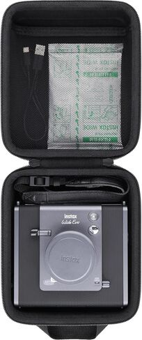 Aenllosi لـ Fujifilm Instax Wide Evo 2-in-1 كاميرا فيلم فورية وعلبة تحمل صعبة الطابعة ، مع جيب الشبكة وحزام الكتف قابل للتعديل (حالة فقط) in Kuwait