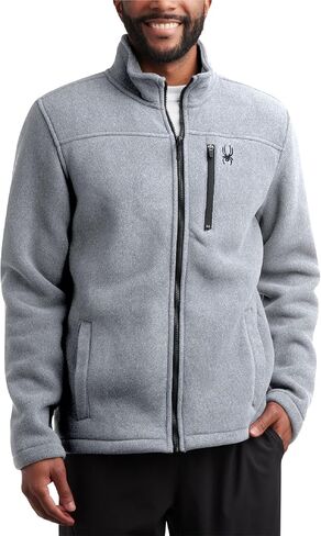 Spyder Mens Fleece Jacket - Soft and Warm Sherpa Bonded Full Zip Up Midweight Outerwear Jackets for Men with UPF30+ (S-XXL) in Kuwait