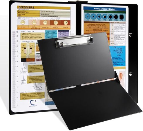 حافظة التمريض مع أوراق الغش الخاصة بالإصدار الطبي والتمريضي - لوحات مشبك الممرضات القابلة للطي من الألومنيوم ملحق أساسي للعناية الفعالة بالمرضى in Kuwait