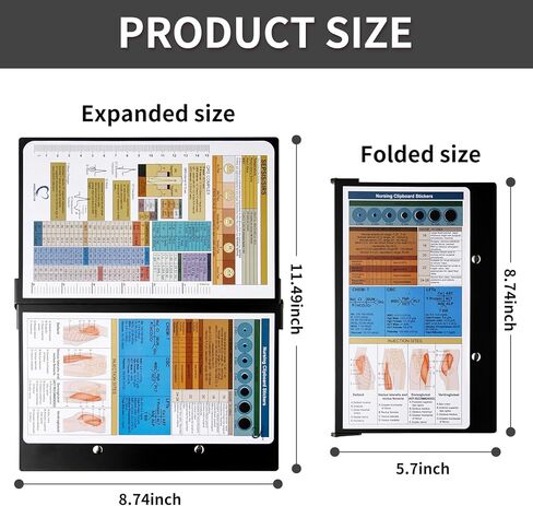 حافظة التمريض مع أوراق الغش الخاصة بالإصدار الطبي والتمريضي - لوحات مشبك الممرضات القابلة للطي من الألومنيوم ملحق أساسي للعناية الفعالة بالمرضى in Kuwait