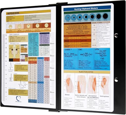 حافظة التمريض مع أوراق الغش الخاصة بالإصدار الطبي والتمريضي - لوحات مشبك الممرضات القابلة للطي من الألومنيوم ملحق أساسي للعناية الفعالة بالمرضى in Kuwait