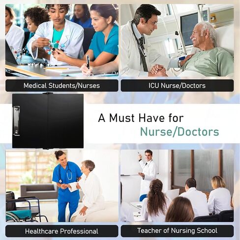 حافظة التمريض مع أوراق الغش الخاصة بالإصدار الطبي والتمريضي - لوحات مشبك الممرضات القابلة للطي من الألومنيوم ملحق أساسي للعناية الفعالة بالمرضى in Kuwait