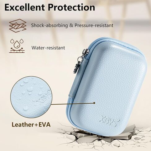 Digital Camera Case for Canon G7X Mark II III, Case Only, White | Fits Canon SX740 HS, Sony ZV-1 Series, RX100 VII, Hard Shell EVA Case with Wrist Lanyard and Mesh Pocket for Accessories in Saudi Arabia