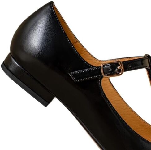 TinaCus Women's Genuine Leather Handmade Hollow Out T-Strap Mary Jane Flats Shoes in Saudi Arabia