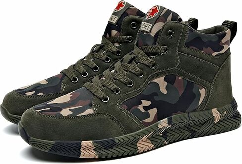 High-top Sports Canvas Camouflage Shoes Suitable for Outdoor Mountaineering and Hiking Training in Kuwait