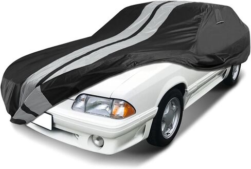 iCarCover Fits: [Ford Mustang Fastback] 1969-1973 Premium Full Car Cover Waterproof All Weather Resistant Custom Outdoor Indoor Sun Snow Storm Protection Form-Fit Padded Cover with Straps in Saudi Arabia