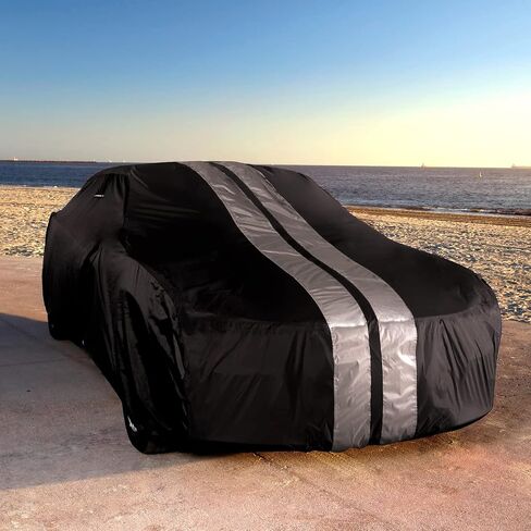 iCarCover Fits: [Ford Mustang Fastback] 1969-1973 Premium Full Car Cover Waterproof All Weather Resistant Custom Outdoor Indoor Sun Snow Storm Protection Form-Fit Padded Cover with Straps in Saudi Arabia