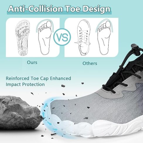 Hike Barefoot Shoes Women Men Footwear Wide Toe Quick-Dry Pro Barefoot Beach Swim Minimalist Grounding Shoes Breathable Non-Slip Grounded Footwear for Walking Kayaking Hiking Surfing in Saudi Arabia