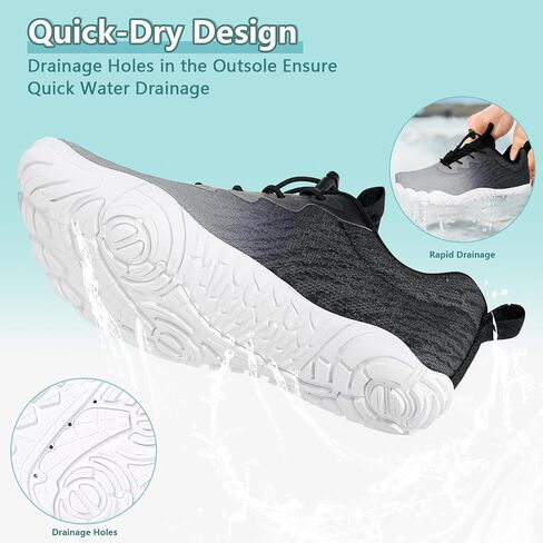 Hike Barefoot Shoes Women Men Footwear Wide Toe Quick-Dry Pro Barefoot Beach Swim Minimalist Grounding Shoes Breathable Non-Slip Grounded Footwear for Walking Kayaking Hiking Surfing in Saudi Arabia