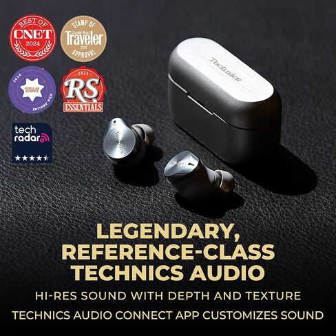 سماعات أذن بلوتوث لاسلكية هاي فاي ترو من تكنيكس مع خاصية إلغاء الضوضاء المتقدمة، واتصال متعدد النقاط بـ 3 أجهزة، وشحن لاسلكي، وصوت عالي الدقة + مكالمات محسنة - EAH-AZ80-A (أزرق منتصف الليل) in Kuwait