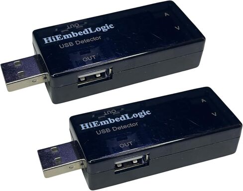 جهاز اختبار بطارية كاشف الجهد الكهربائي الحالي USB، مقياس الفولتميتر، مقياس التيار الكهربائي، شاشة LED باللون الأحمر + الأزرق، مخرج USB-A مزدوج - 3 قطع in Saudi Arabia