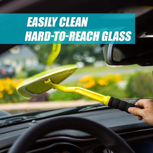 Invisible Glass 99050 Reach and Clean Tool Combo Kit with Windshield Wand Cleaning Tool for Hard to Reach Places Premium Trigger Glass and Window Cleaner for Auto and Home, Yellow, Black in Saudi Arabia