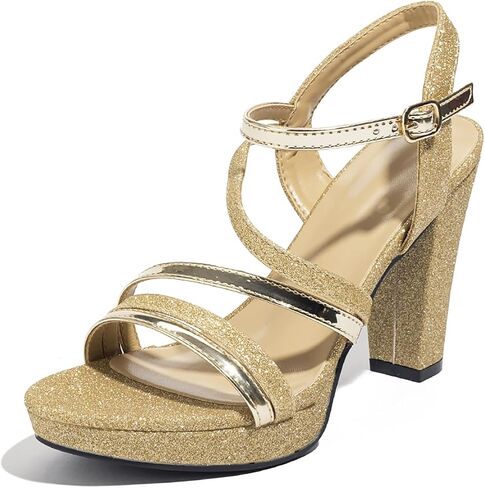 Block Heeled Platform Sandals Chunky Open Toe Shoes for Women in Saudi Arabia