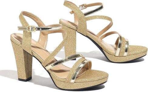 Block Heeled Platform Sandals Chunky Open Toe Shoes for Women in Saudi Arabia