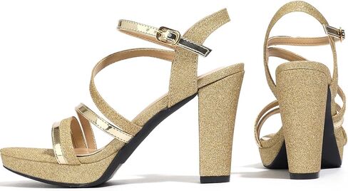 Block Heeled Platform Sandals Chunky Open Toe Shoes for Women in Saudi Arabia