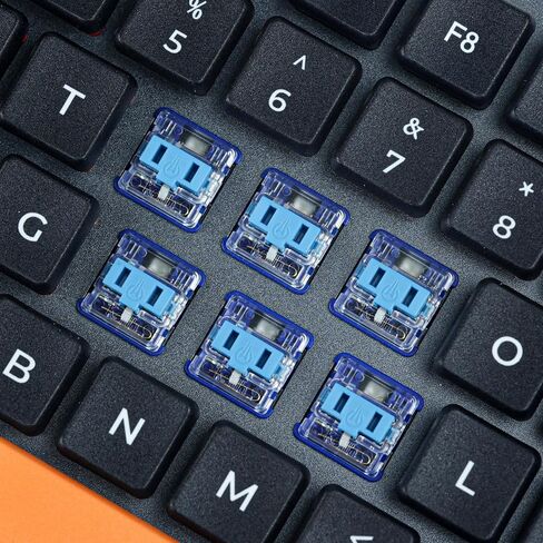 Kailh PG1350 Choc V1 70PCS Mechanical Keyboard Switch kailh Low Profile switches Chocolate Mechanical Keyboard Switch RGB SMD 5-Pin Kailh Switches (Dark Blue,70Pcs) in Saudi Arabia