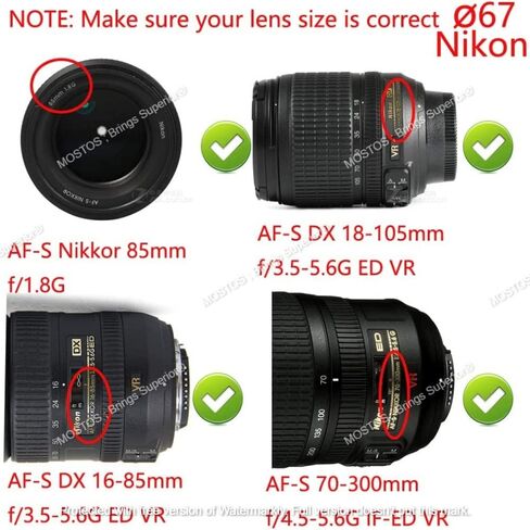 موسوس. BRINGS Superior®-Ø95 مم عدسة عدسة الكاميرا لعدسات كاميرا نيكون-متوافقة مع Nikon AF-S Nikkor 200-500mm f/5.6e in Saudi Arabia