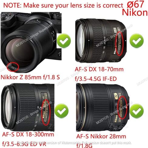 موسوس. BRINGS Superior®-Ø95 مم عدسة عدسة الكاميرا لعدسات كاميرا نيكون-متوافقة مع Nikon AF-S Nikkor 200-500mm f/5.6e in Saudi Arabia