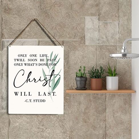 Christian Wall Art Forget The Former Things Do Not Dwell Wooden Hanging Sign Christian Bible Verse Wall Art Decor for Office Home Bedroom Living Room Religious Home Decor 8 x 10 Inches in Kuwait