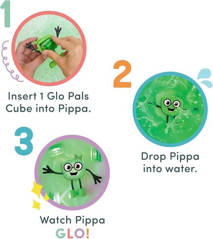 لعبة الاستحمام الجديدة من Glo Pals التي تعمل بالماء مع 6 مكعبات مضيئة قابلة لإعادة الاستخدام للعب الحسي in Saudi Arabia