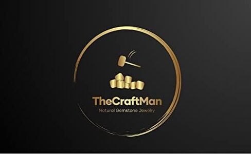 قلادة الزمرد الطبيعي من Thecraftman، قلادة قلادة من الأحجار الكريمة الخام، أحجار كريمة خشنة أصلية، حجر الميلاد، هدية لها، حجر شفاء، 18 بوصة in Saudi Arabia
