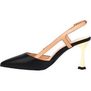 TAEPUSR Women's Slingback Kitten Heel Pointed Toe Dressy Pumps Ankle Strap Stiletto Heels Sandals for Wedding Party