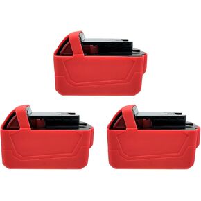 3PCS Silicone Protective Cover Case Fit for Milwaukee M18 3.0 4.0 5.0 Battery (Battery Not Included)