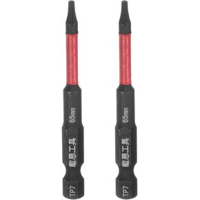 HARFINGTON 2pcs Impact Tough Torx Drill Bit T7 2.6" Length 1/4" Hex Shank S2 Steel Magnetic Insert Star 6 Point Head Screwdriver Bits in Kuwait