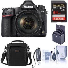 Nikon D780 FX-Format DSLR Camera with AF-S NIKKOR 24-120mm f/4G ED VR Lens, Bunde with 64GB Memory Card, 77mm Filter Kit and Bag