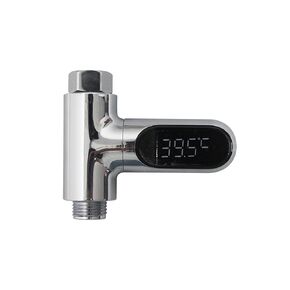 Digital Bath Thermometer,Shower Thermometer, LED Digital Display 0~100℃ Baby Bath Water Celsius/Fahrenheit Display rotatable Screen for Home Kitchen Bathroom (Silver)