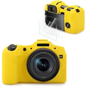 متوافق مع مجموعة ملحقات Canon EOS R8 Camera Case [مع 2 أفلام مخففة LCD] ، EOS R8 SILICON SILICONE CAMERA CAME