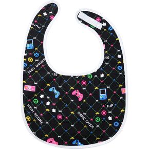 Littleforbig Cotton Waterproof Babydoll Printed Adult Bib with Adjustable Hook-and-Loop Fastener Closure - Baby Gamer Adult Bib