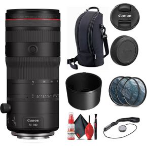 Canon RF 70-200mm f/2.8 L is USM Z Lens (6593C002) (Black) Zoom Mirrorless Lens for Events, Photojournalism, Studio Work + Filter Kit + Cap Keeper + More (Renewed)