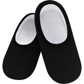 Snoozies Solid Skinnies Lightweight Slippers Black Size Small