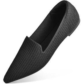 Pointed Toe Flats for Women Knit Ballet Flats Dress Shoes Comfortable Slip on Women Flats for Dressy Casual Office Work Foldable Soft Shoes Walking Flats in Kuwait
