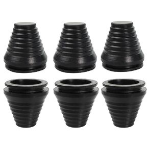 6PCS 60mm Rubber Grommets, Tower Shaped Firewall Hole Plug Grommet, Rubber Drill Hole Grommets Wire Protection for Wire, Cable, Plug, Plumbing