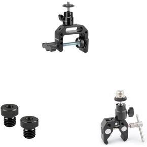 CAMVATE C Clamp Articulated 1/4"-20 Ball Head + Crab Clamp + M12 Male to 1/4" Female Screw