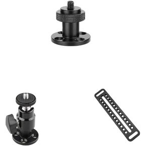CAMVATE 1/4"-20 Male Screw Mount + Video Wall Ceiling Mount with 1/4"-20 Thread + Long Cheese Plate
