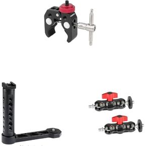 CAMVATE Super Clamp with 1/4"-20 Screw + Universal L Bracket Handle + Universal Magic Arm