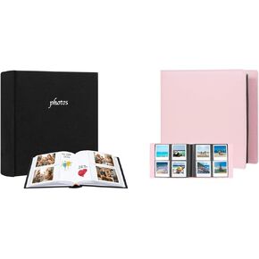 2Packs Photo Album for Fujifilm Instax Wide 300 Camera, Polaroid 600 i-Type Film Album, Extra Large Picture Albums for Polaroid Now OneStep2 OneStep+ Instant Camera, POP Lab Print Camera